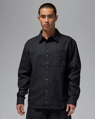 NWT Nike Air Jordan Essentials Men's Black Button Down Shirt Size XL FV7446-010 - Image 1 of 4