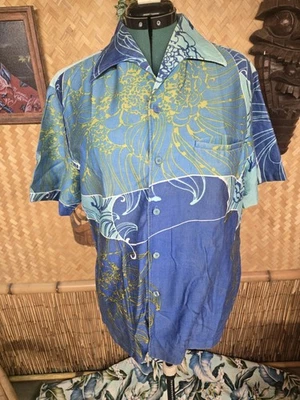 Camisa Aloha Hawaiana Waltah Clarke's De Colección Talla Mediana m1035 Foto 1 de 4