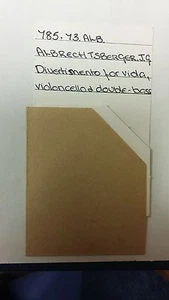 Albrechtsberger: Divertimento para viola, violín y violonchelo: partitura musical - Imagen 1 de 1