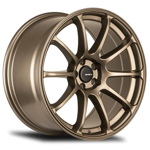 New Set of Avid1 AV27 18x9.5 +38 5x114.3 Matte Bronze Finish Wheels (Set of 4) - Picture 1 of 3
