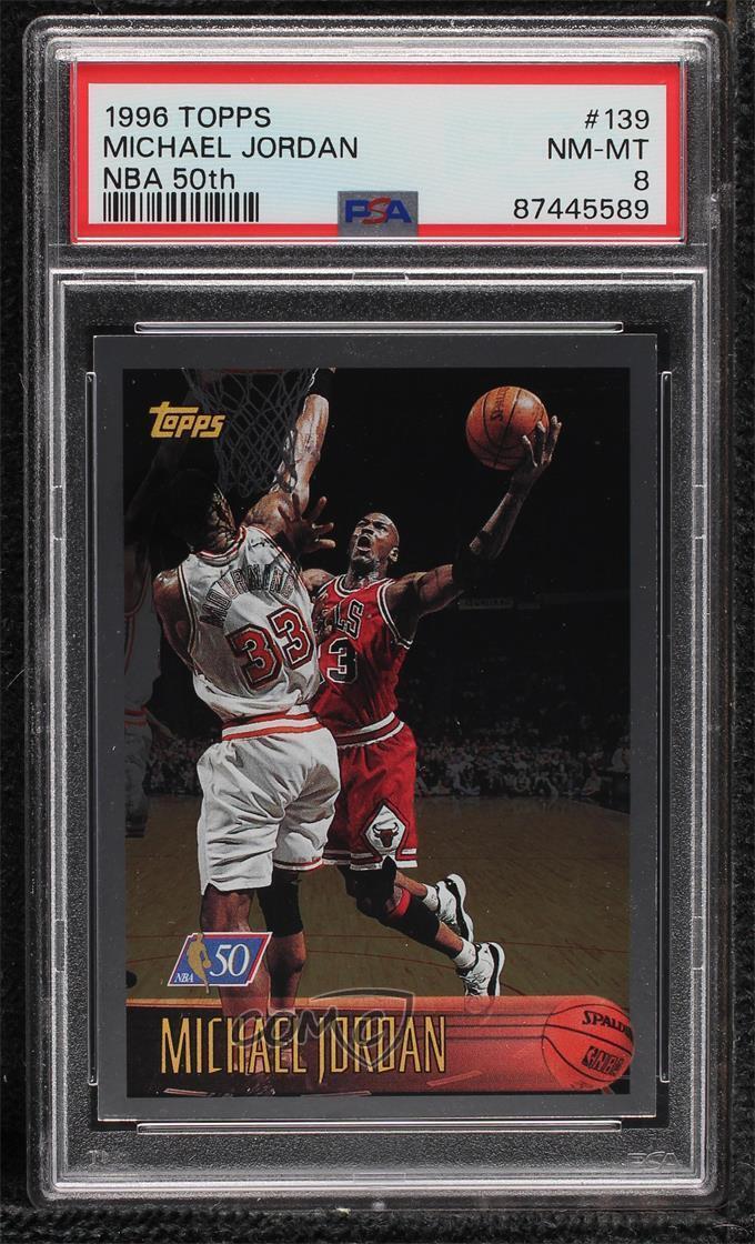 1996-97 Topps Foil NBA 50th Michael Jordan #139 PSA 8 HOF