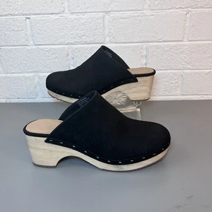 Ann Taylor Loft Größe 8,5 schwarz Clogs Pantoletten Schuhe - Bild 1 von 11