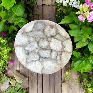12" Runde Achat Tischplatte Heilkristall Moderne Kunst Herzstück Möbel Deko - Bild 1 von 9