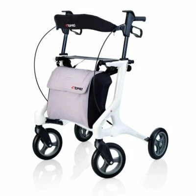 Topro Pegasus Carbon Fibre Rollator with Backrest and Bag - Blue or White Option - Image 1 of 3