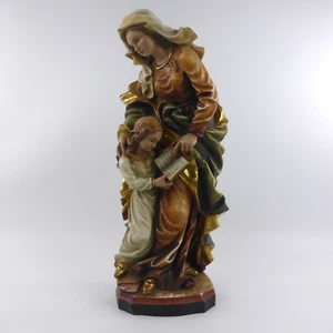 Heiligenfigur Holzfigur Kunsthandwerk Hl. Mutter Anna farbig 60 cm - Bild 1 von 24