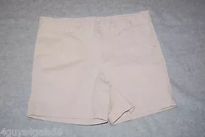 Girls LIGHT BEIGE MIDI CHINO SHORTS Adj Waist DRESSY CASUAL Belt Loops SIZE 8 - Picture 1 of 1