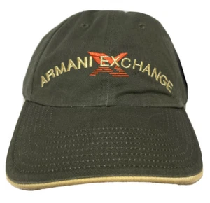 Original Vintage Armani Exchange Hat Army Green Strap Back Adjustable Cap - Picture 1 of 5