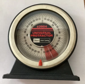 Sears Craftsman #3984 Universal Protractor Pitch Angle Calculator Magnetic USA - Picture 1 of 8