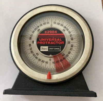 Sears Craftsman #3984 Universal Protractor Pitch Angle Calculator Magnetic USA - Image 1 of 4