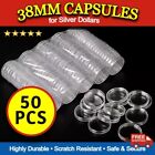 50 Direct Fit 38Mm Airtight Holder Capsules for Morgan Peace Ike Silver Dollars