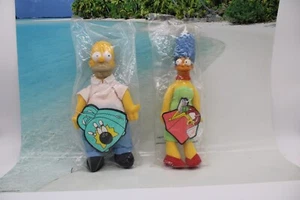 1990 Simpsons  - Homer and Marge Simpson  Burger King Plush Dolls * See Descript - Picture 1 of 7