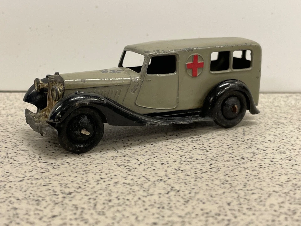 Ambulancia Bentley Dinky Toys 30f gris/negro con ventanas abiertas. Foto 1 de 4