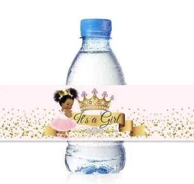 25 African American Princess Water Bottle Labels - Image 1 of 2