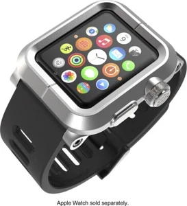 LUNATIK EPIK Aluminum Case + Silicone Band for Apple Watch 42mm - Silver - Picture 1 of 4