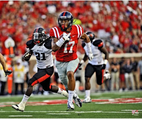 Evan Engram Ole Miss Rebels Unsigned Running Photograph Cover