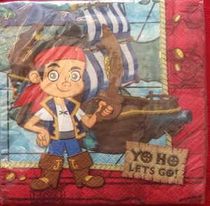 Jake und die Nimmerland Piraten Party Zubehör - Mittagessen Servietten 16ct. - Bild 1 von 1