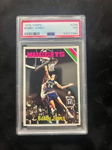 1975 Topps #298 Bobby Jones Nuggets HOF RC North Carolina PSA 7 - NM - Picture 1 of 2