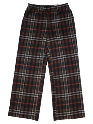 Pantalones de trabajo Ashley Stewart Power Ponte a cuadros multicolor pierna ancha para mujer 12 Foto 1 de 4