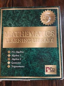 Mathematics Learning Library 5 CD Set by Pro One Software - Picture 1 of 12