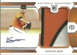 2021 National Treasures Rookie Material Signatures #203 Keegan Akin ORIOLES /99