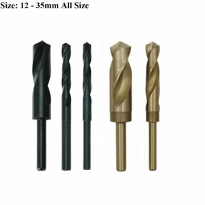 12mm - 35mm HSS Reduced Shank Twist Drill Bits for Metal Stainless Steel Wood - Picture 1 of 9
