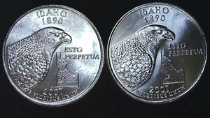 2007 P D 25C State Quarter Idaho BU Clad (2 coins) 24hh1018-2 - Picture 1 of 2
