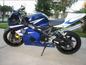 Blue White Bodywork For Suzuki GSXR600 GSXR750 2004 2005 04 05 K4 Bike Fairings - Picture 1 of 8