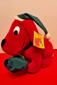 VINTAGE 1992 DAIKIN CLIFFORD THE BIG RED DOG & PUP IN STOCKING PLUSH BOOK NWT - Picture 1 of 8