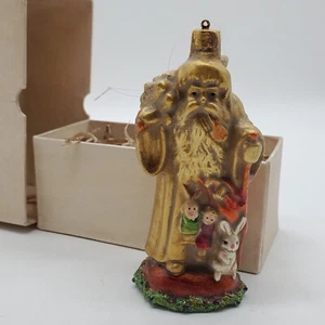 Dept 56 Old World Santa Mercury Glass Hand Painted In Original Box With Packing - Picture 1 of 12