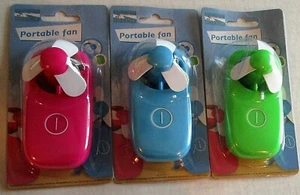 PORTABLE MINI FAN ASSORTMENT BY Nantucket Breeze [Your Choice] - Picture 1 of 4