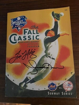Mariano Rivera and Tino Martinez signed official 2000 World Series program - Image 1 of 4