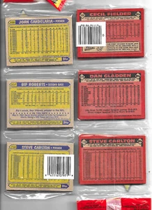 2 RACK PACKS 1986 & 1987 TOPPS Baseball STEVE CARLTON Card & FIELDER RC BOTTOM - Picture 1 of 2