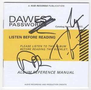 Dawes Signed Passwords CD Autographed by all 4 Compact Disc TAS COA (not album) - Picture 1 of 5