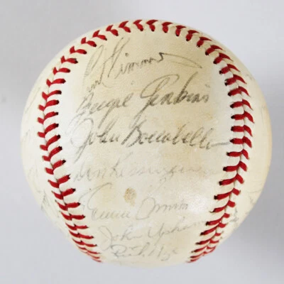 1968 Cubs Team-Signed Baseball (29) Ron Santo, Fergie Jenkins etc. - COA JSA - Image 1 of 4