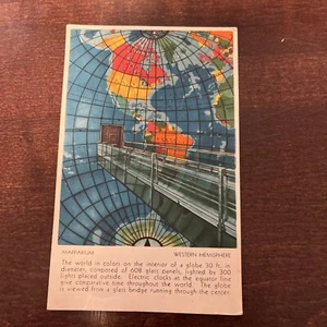 Large Globe Mapparium The Christian Science Publishing House c1937 Postcard E4 - Picture 1 of 4