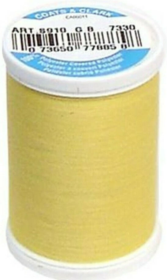 Coats & Clark ~ Dual Duty All Purpose Thread, 250 yd ~ (S910-7330 - Yellow) - Image 1 of 1