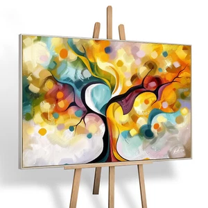 Leinwand Bild Baum Abstrakt Bunt Wanddeko Wandbilder XXL Wohnzimmer 5261A - Bild 1 von 13