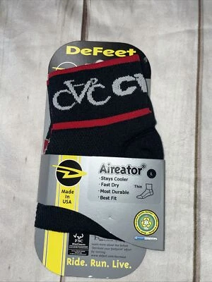 New DeFeet Aireator Cycling Running Socks Size Large Men 9.5-11.5 Women 11-13 - Image 1 of 4