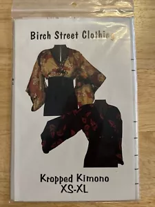 Kimono Kropped Betulla Street Abbigliamento MOTIVO CUCITO Tg. XS-XL NON TAGLIATO!! - Foto 1 di 2