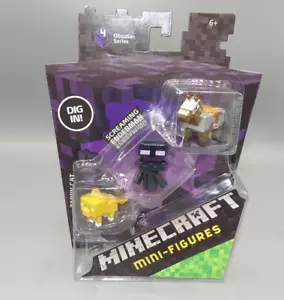 Minecraft Mini Figure 3pk Armored Horse, Screaming Enderman & Tabby Cat **NEW** - Picture 1 of 3