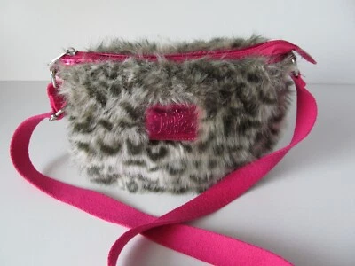 JUSTICE Girls Faux Fur Purse Bag Adjustable Strap Cute Clean Excellent Condition - Image 1 of 4