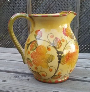Italica ARS Pottery Hand Painted Handled Pitcher - Made in Italy - Picture 1 of 4