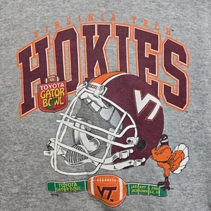 Virginia Tech Hokies VT VA Sweater Gray Long Sleeve Adult Men's XL Extra Large - Picture 1 of 7