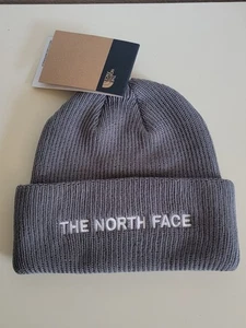 The North Face Urban Embroidered Beanie Hat Smoked Pearl Unisex One Size NWT - Picture 1 of 4