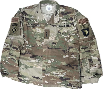US Army Ocp Multicam Chaqueta 10 Parches 101st Airborne Recon Ranger General - Imagen 1 de 4
