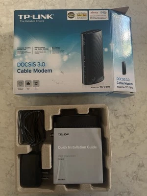DOCSIS 3.0 Cable Moden TP-Link Modem Model: TC-7610 TC7610 TPLINK  - Image 1 of 2