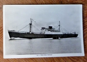 Postcard MV Maltese Prince Steam Ship Fred Olsen Cruise Liner - Picture 1 of 2