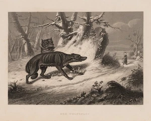 PAYNE (*1812) nach Unbekannt (19.Jhd), Der Wolfspass, Sst. Romantik Tiere - Bild 1 von 5