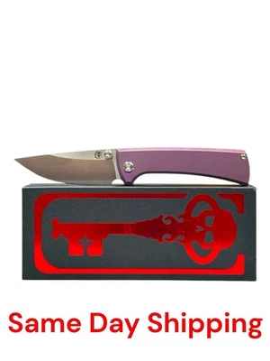 Cuchillos Chaves RCK9 azul/púrpura cruz incubada dos caras titanio hoja M390 Foto 1 de 4