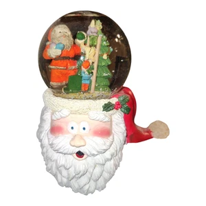 Papá Noel Estante Cuidador Globo de Nieve Dice María Navidad Juega Varios Navidad - Imagen 1 de 3